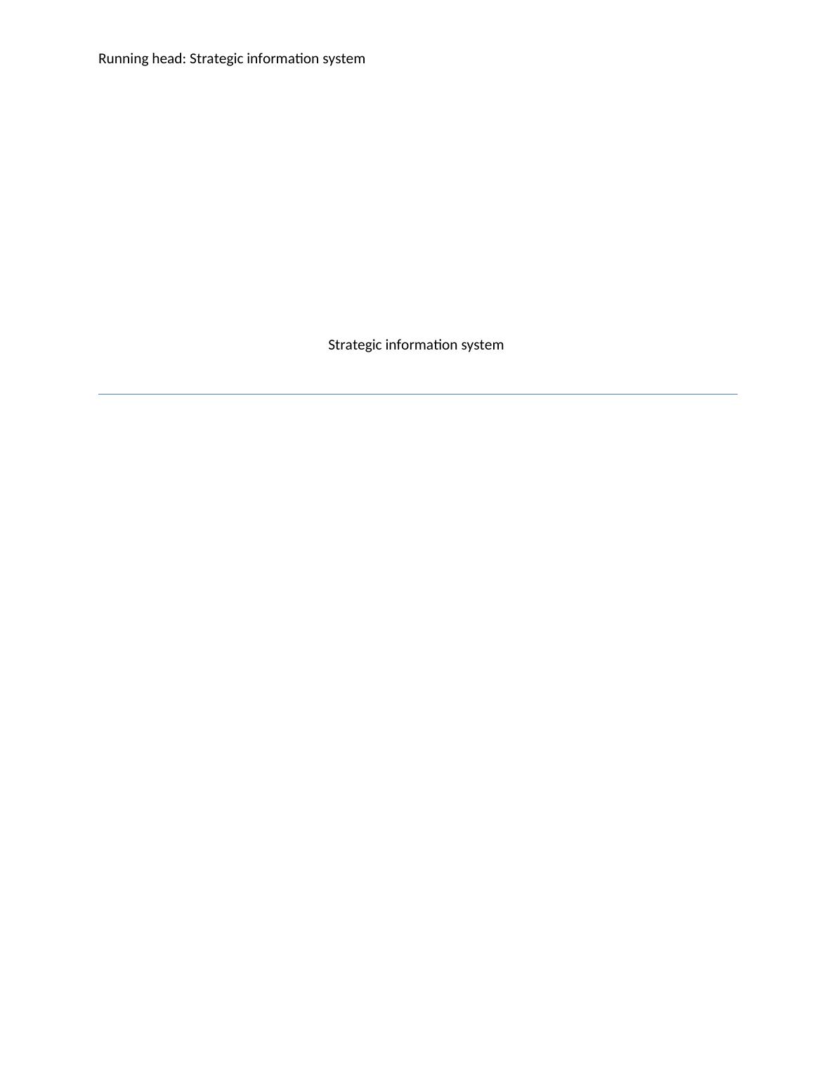 Strategic information system   -  Sample Assignment PDF_1