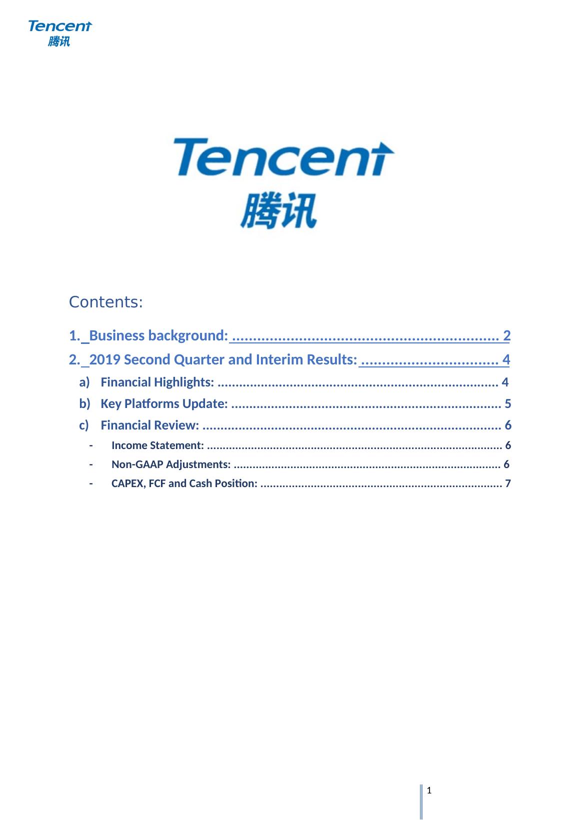 Business Background of Tencent Assignment