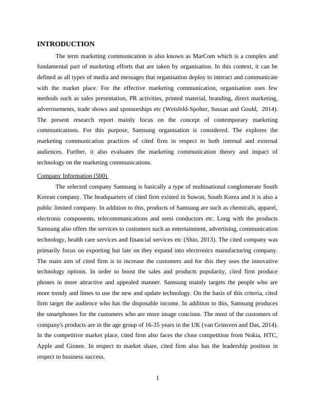 Report On Samsung - Concept Of Contemporary Marketing Communications_3