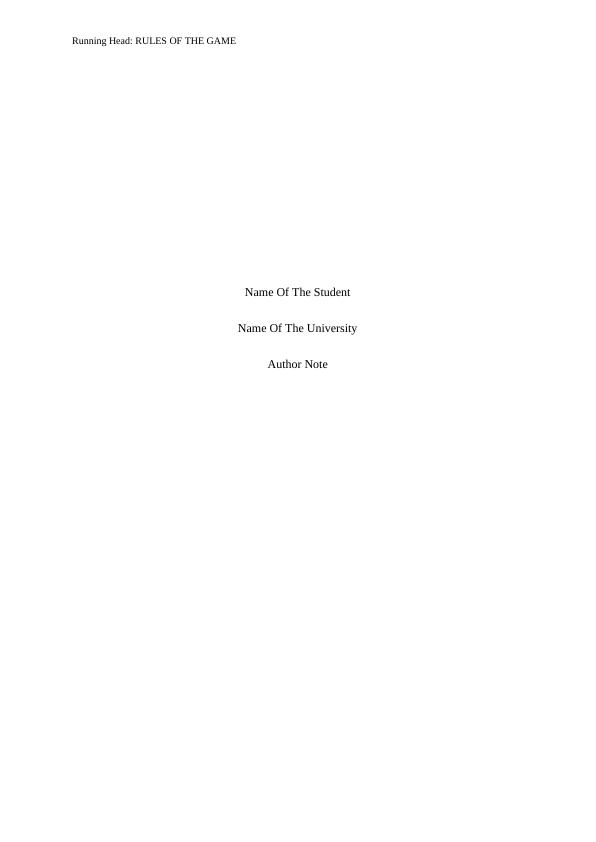 Analysis of Rules of the Game by Amy Tan