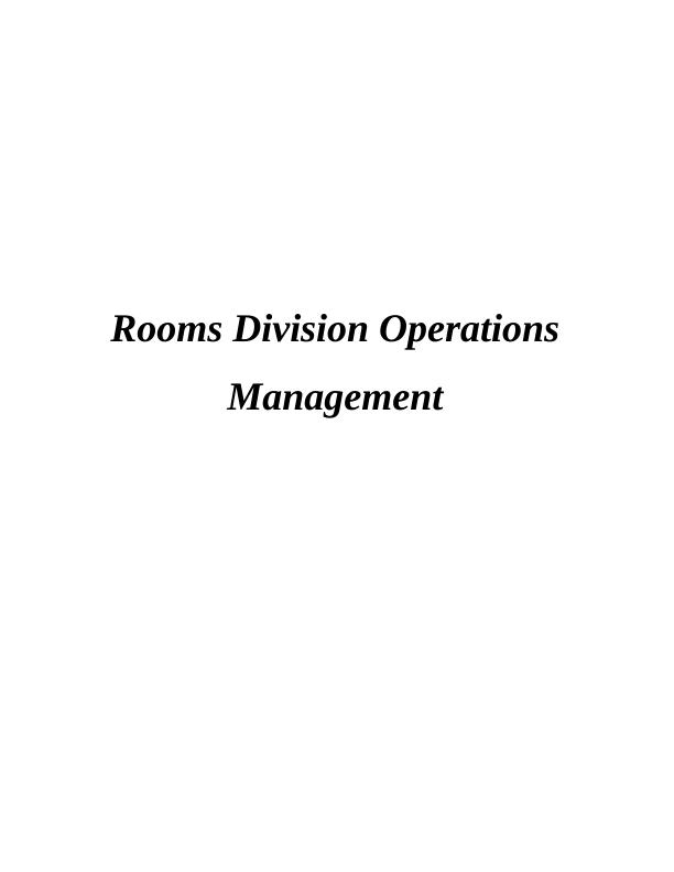 Report on Rooms Division Operations Management (DOC)_1