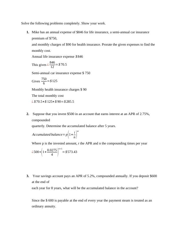 Math Problems with Solutions_1