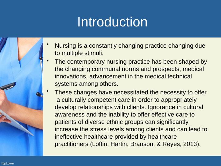 Developing Cultural Competence In Nursing