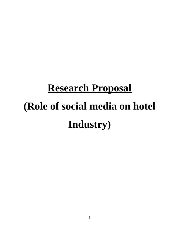 Role of social media in hotel Industry_1
