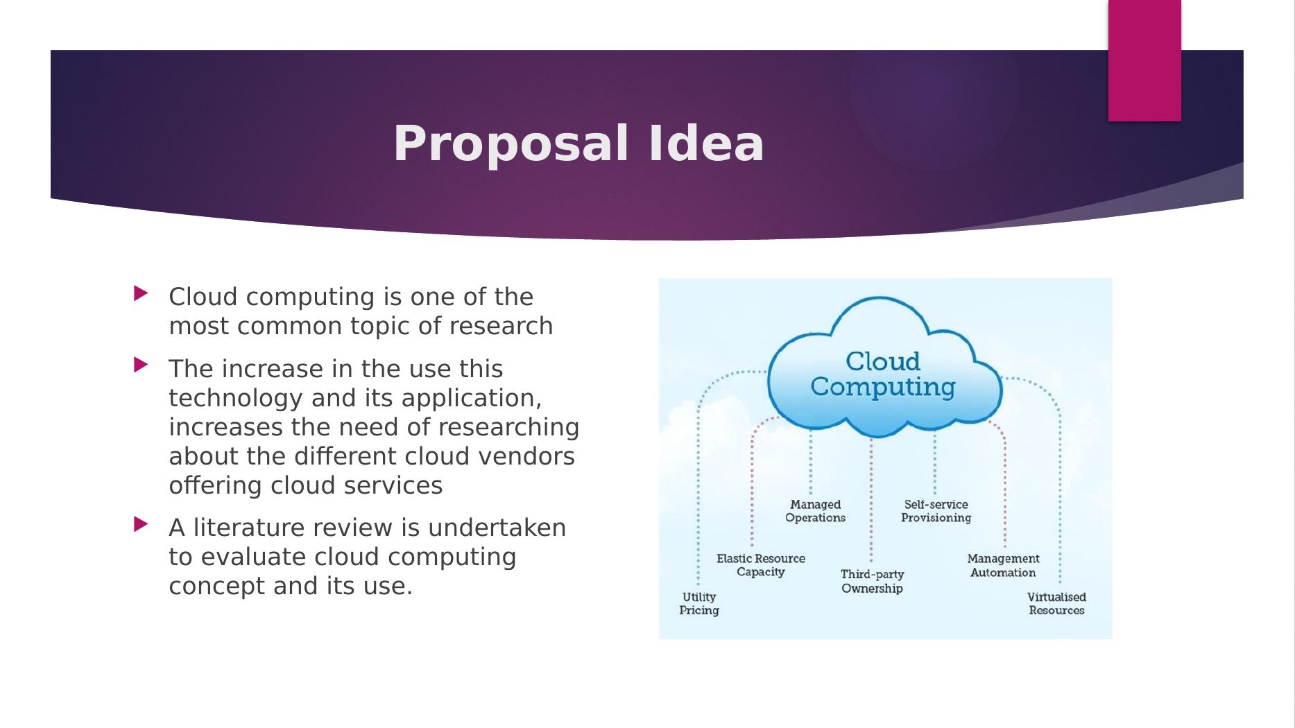 Cloud Computing Technology and Application: A Comparison of Major Vendors-Proposal_2