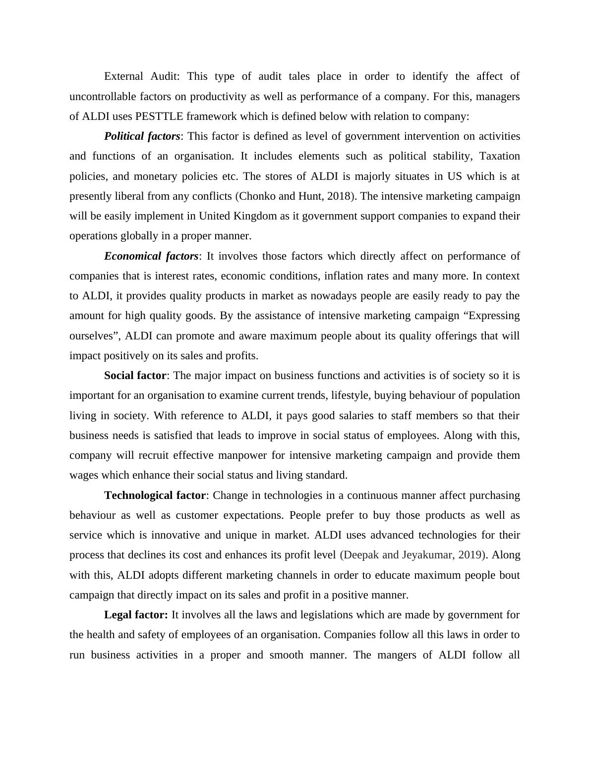 Marketing Audit and TOWS Analysis of ALDI Desklib