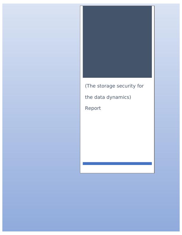 Storage Security for the Data Dynamics- Report_1