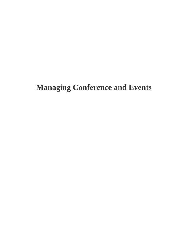 Managing Conference and Events Solution Assignment_1