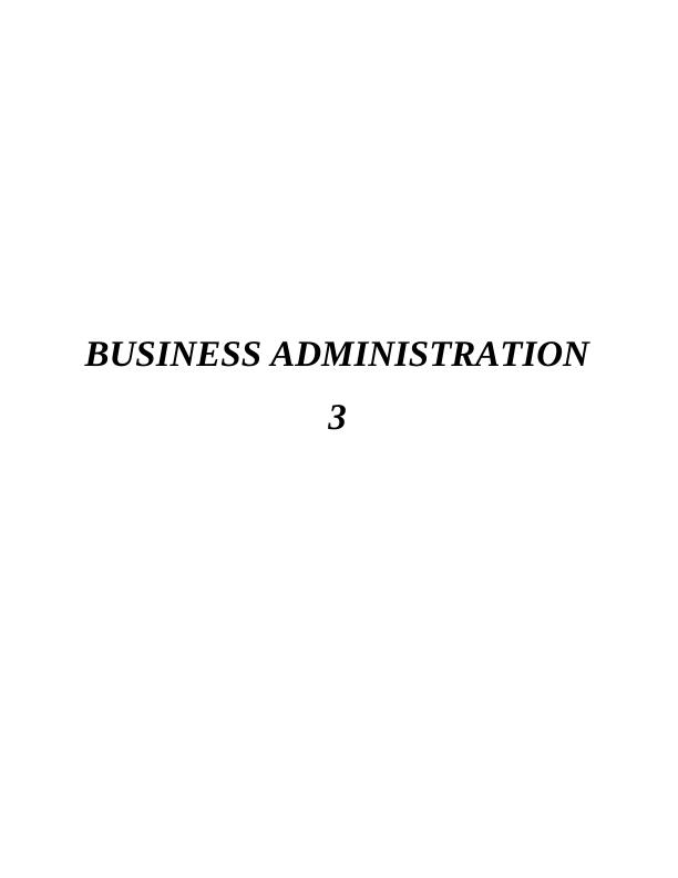 (Doc) Business Administration Assignment Soved_1