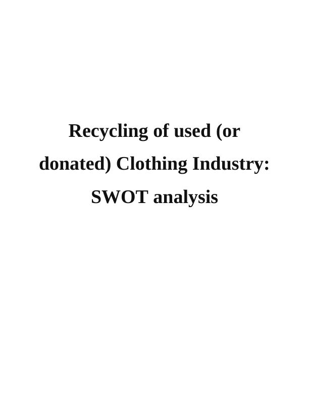 (PDF) Reuse and Recycling of Clothing_1