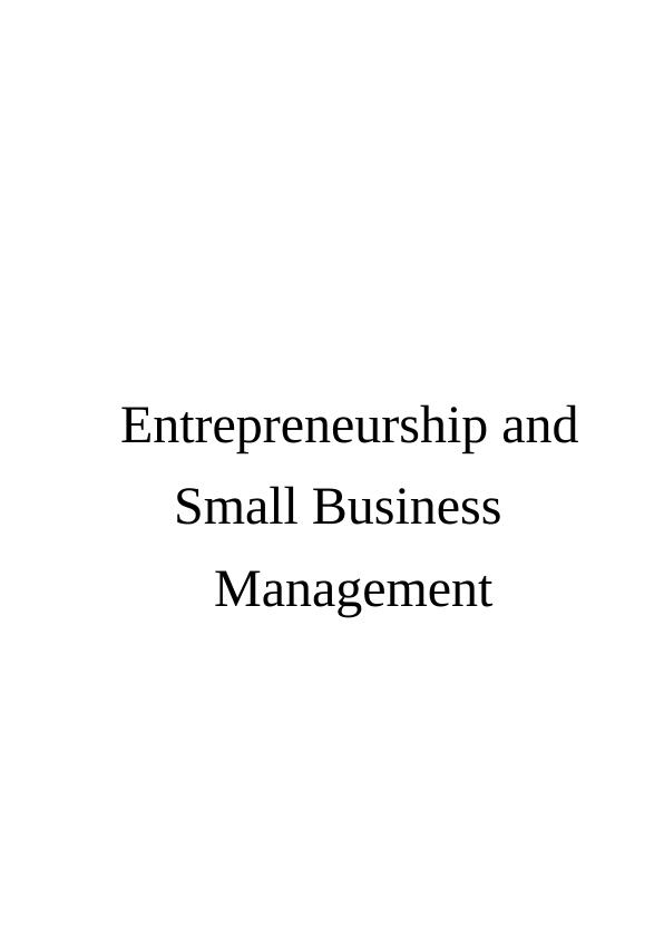 Report - Impact Of Small Business And Entrepreneurship On The Economy_1