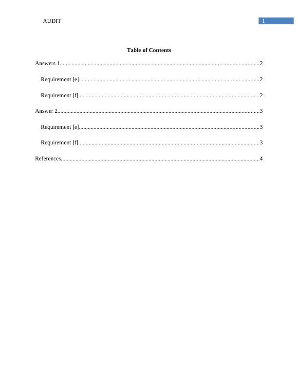 Assignment on Audit  (PDF)