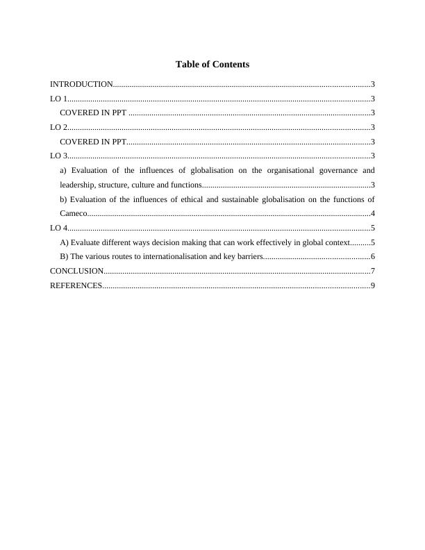 Global business environment evaluation of the organisational governance, structure, culture and functions_2