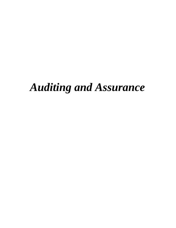 Auditing and Assurance in AMP Limited's Performance_1