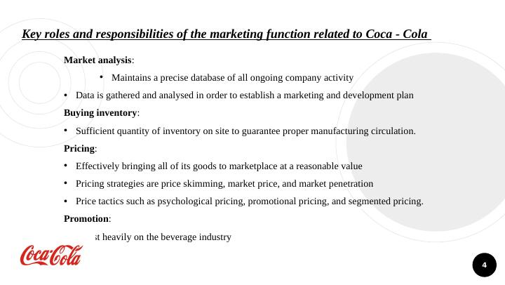 Role of Marketing and Interrelations with Other Functional Units of Coca-Cola_4