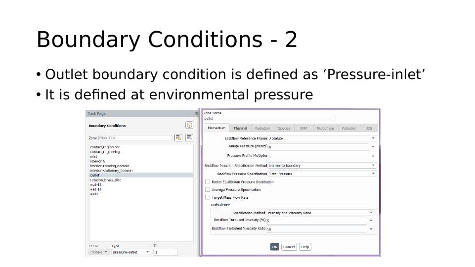 Environmental Pressure Boundary Conditions