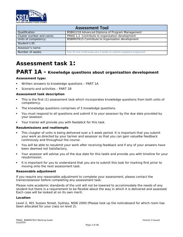 Assessment Task 1: Knowledge Questions about Organisation Development_3