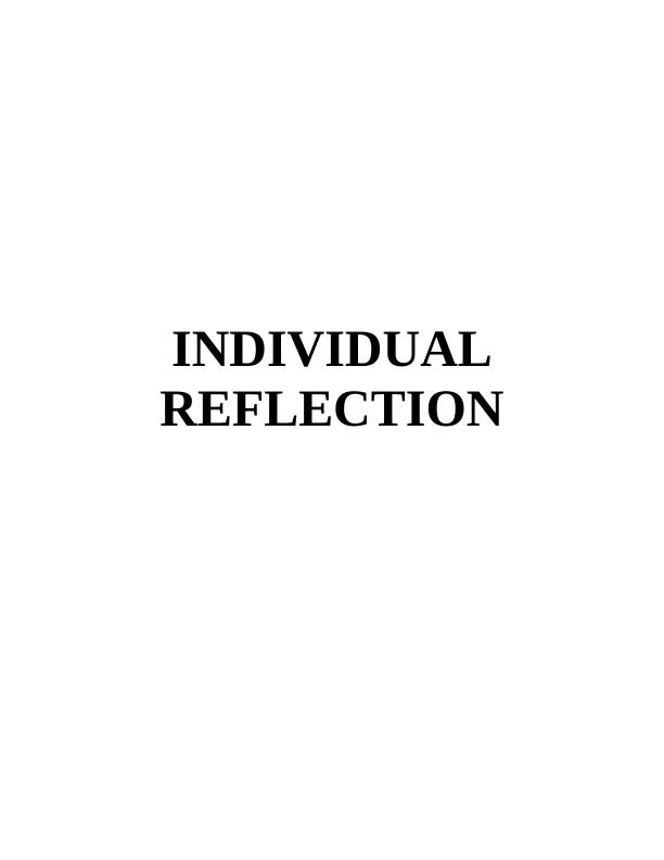 Assignment on Individual Reflection_1