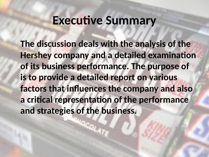 The Hershey Company Business Analysis_2