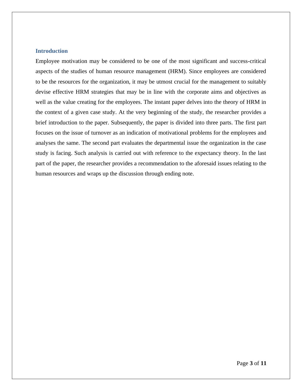 Employee Motivation and Turnover A Case Study Analysis