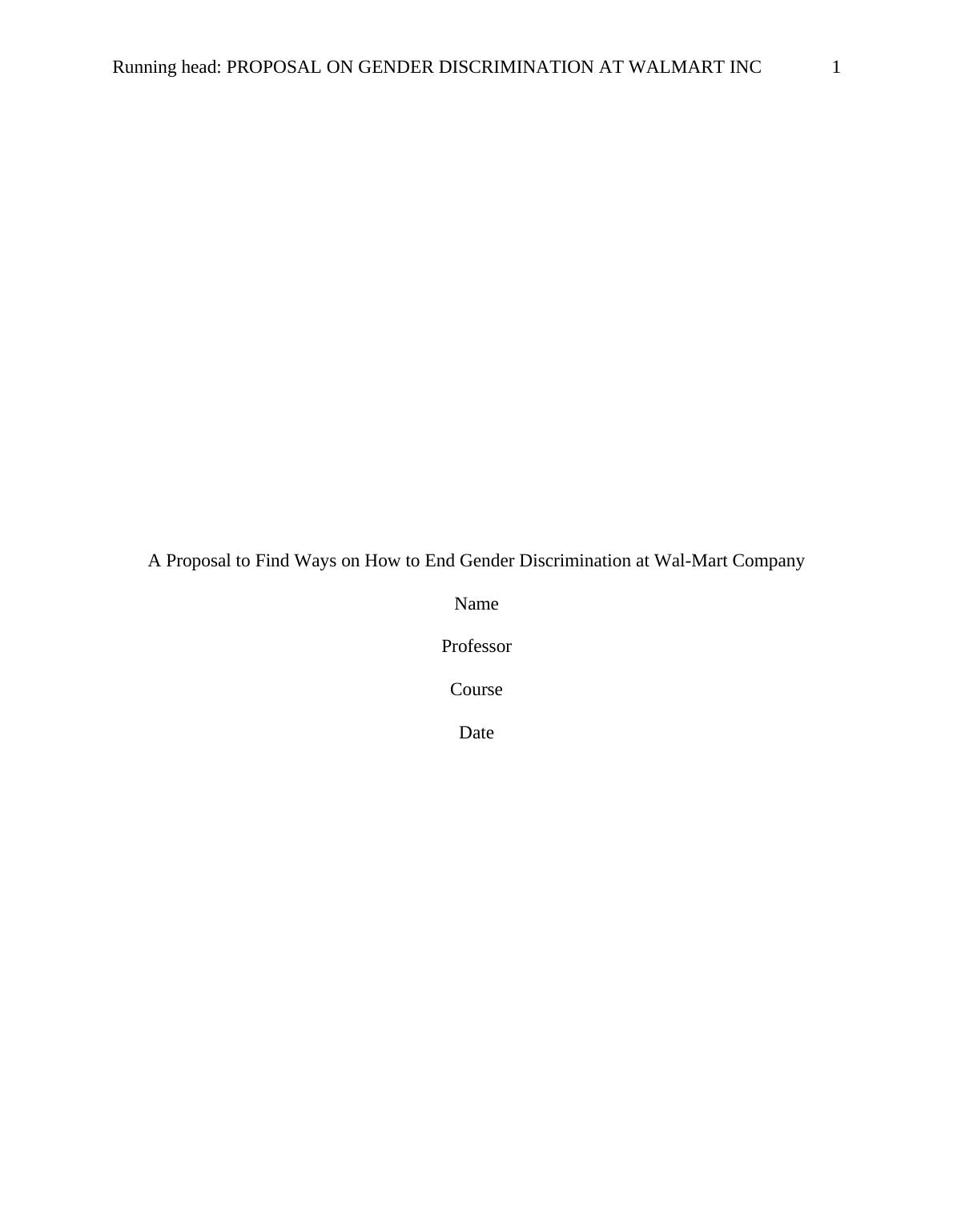 walmart gender discrimination case study pdf