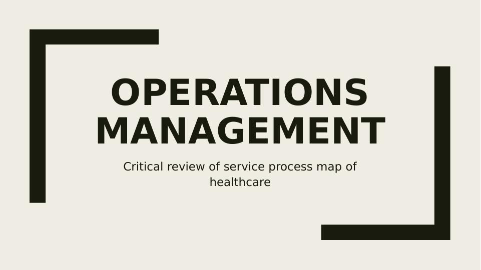Operations Management - Sampe Assignment_1