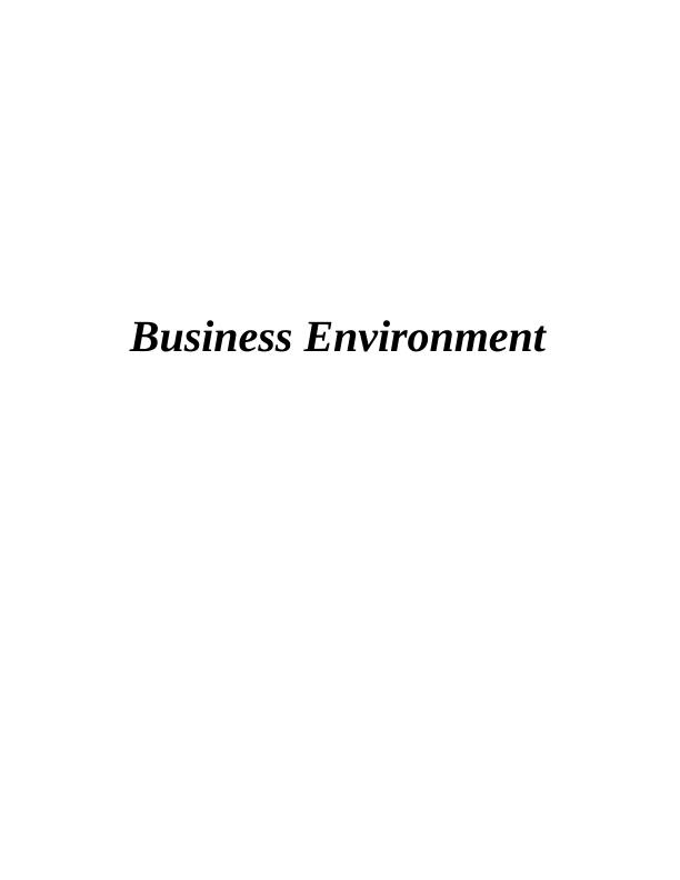 Business Environment Assignment - Bentley company_1