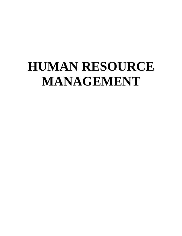 Human Resource Management Vs Personnel Management- Report On Posh Nosh_1