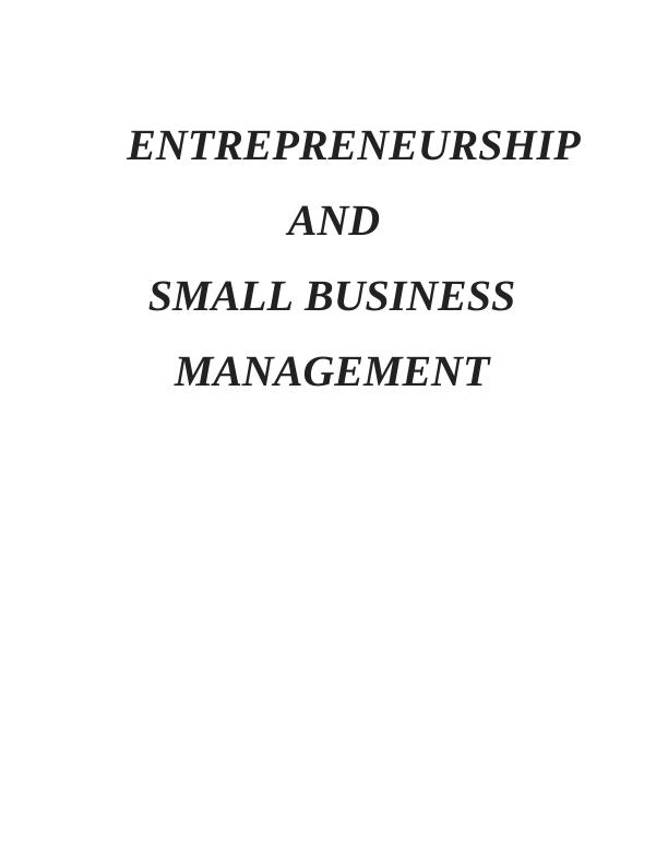 Small Business and Entrepreneurship in the Micro Economy_1