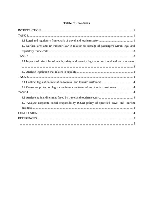 Legislation and Ethics in Travel and Tourism Sector Assignment - Thomas Cook_2