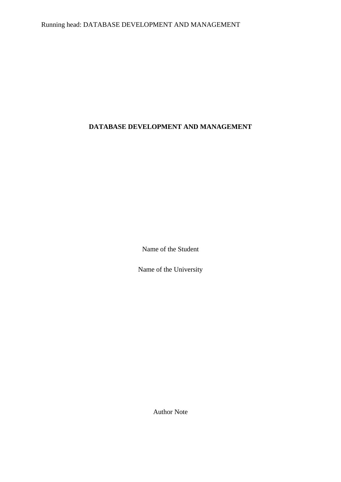 Database Development and Management - SQL_1