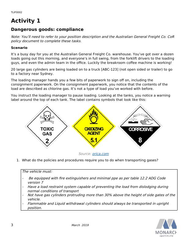 Assignment on Dangerous Goods: Compliance_3