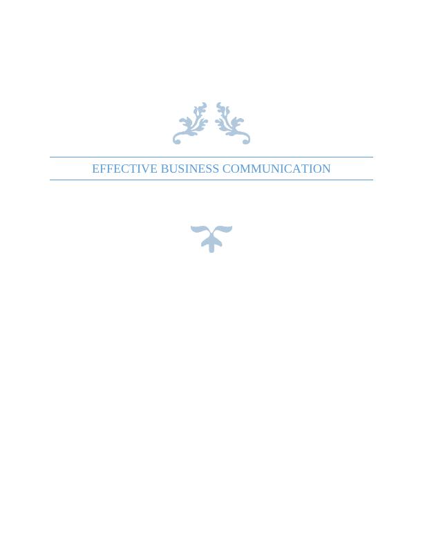 Effective Business Communication- Essay_1