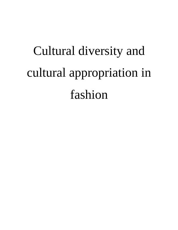 Assignment On Cultural Diversity_1