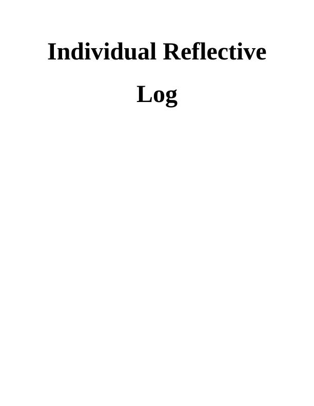Individual Reflective Log_1
