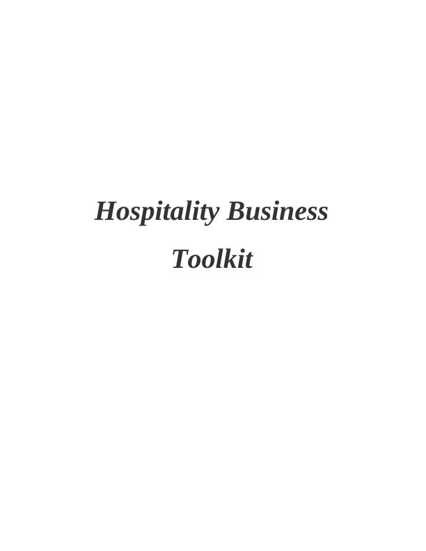 Hospitality Business Toolkit Assignment - Taste and Twist_1