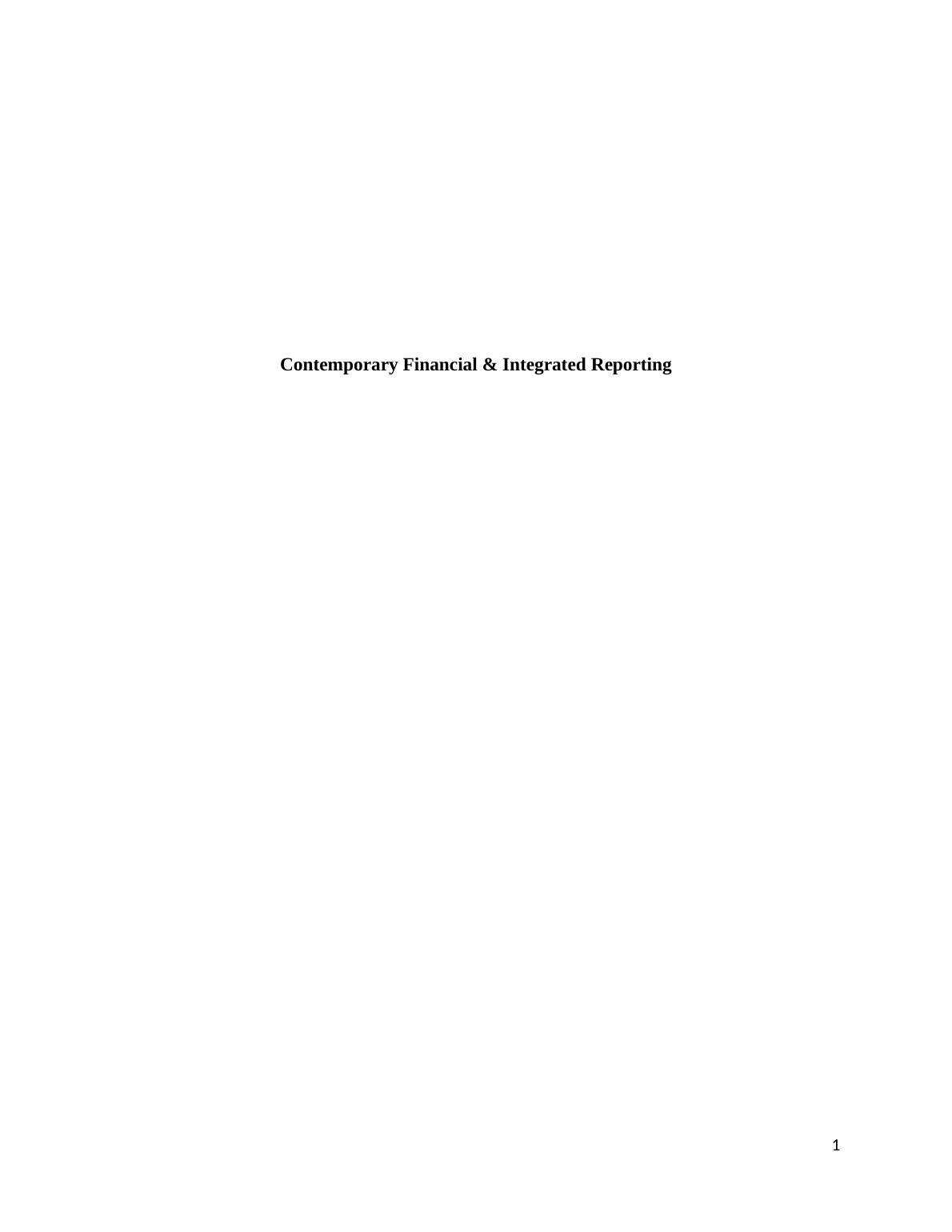 Contemporary Financial & Integrated Reporting_1
