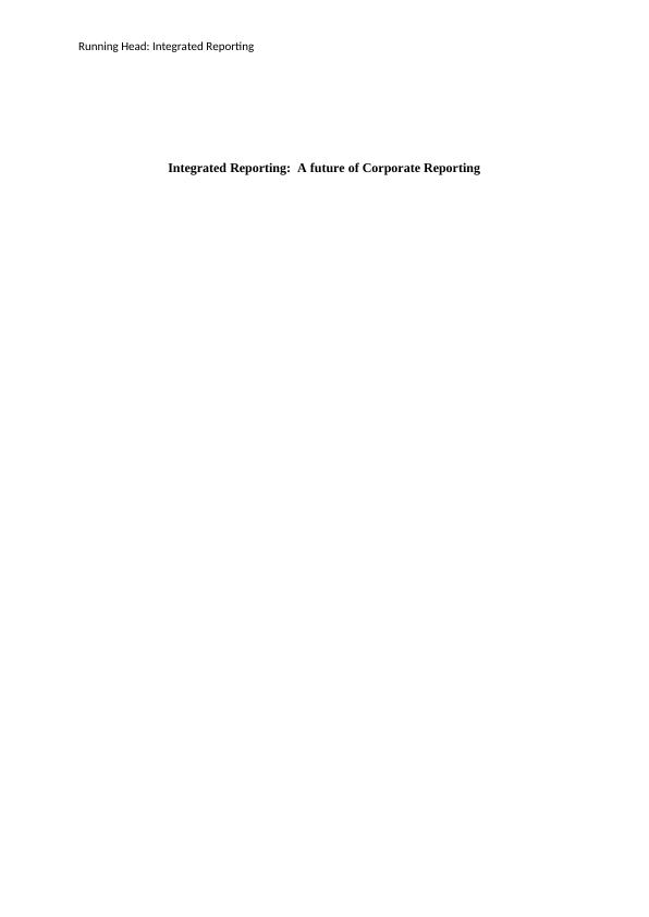 (PDF) Integrated Reporting: The Future of Corporate Reporting_1