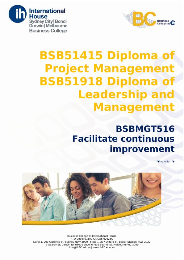 BSBMGT516  Facilitate Continuous Improvement_1
