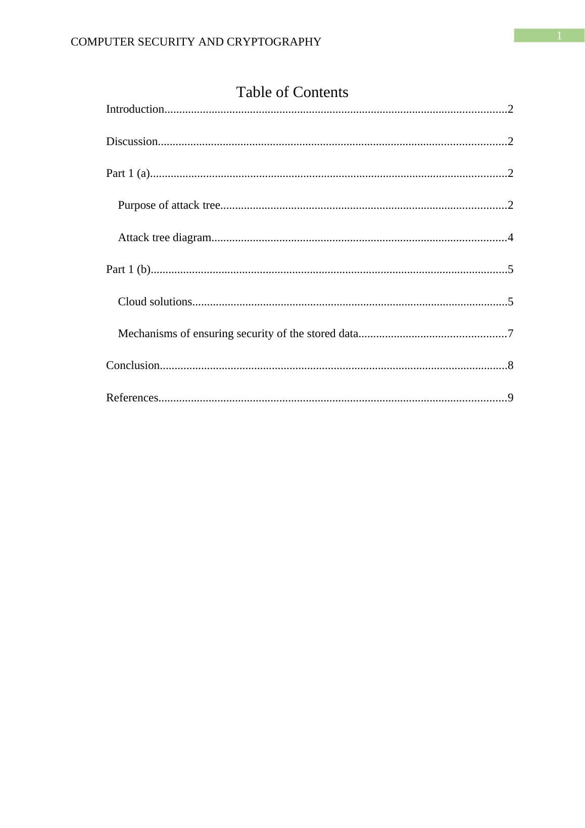 University Computer Security and Cryptography Report CM3104