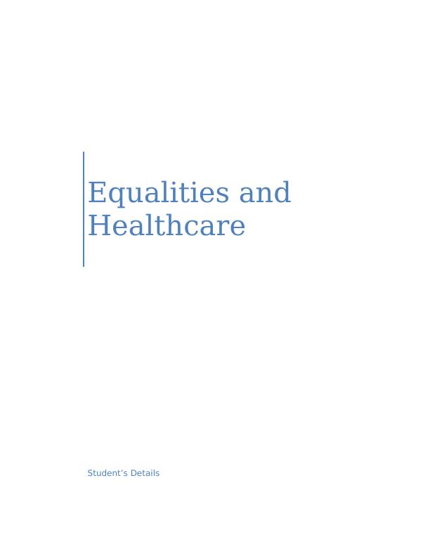 Equalities and                         Healthcare_1