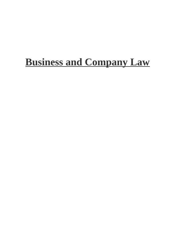 Business and Company Law - Doc_1