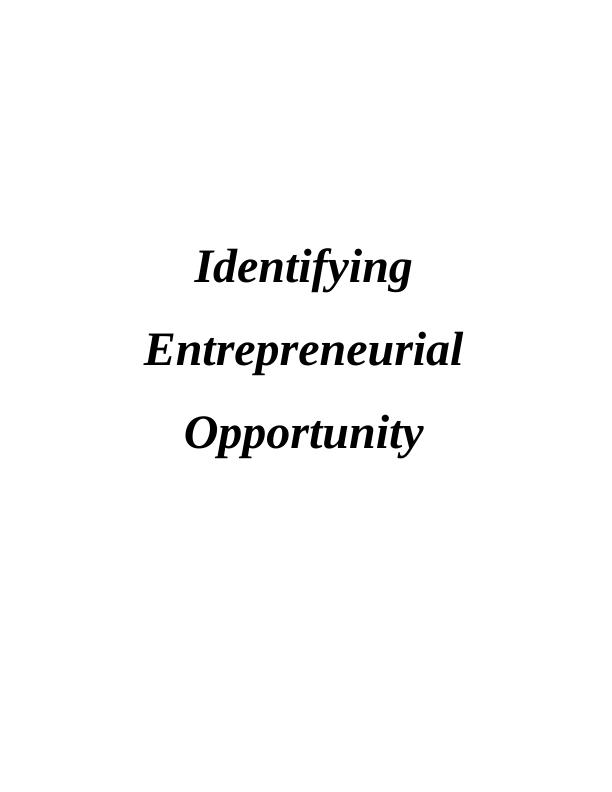 Identifying Entrepreneurial Opportunity_1