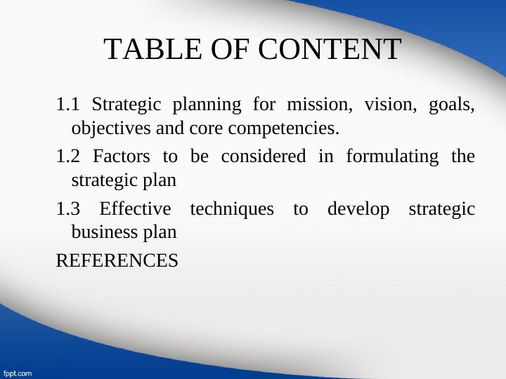 Strategic Planning for Mission, Vision, Goals, Objectives and Core Competencies_2