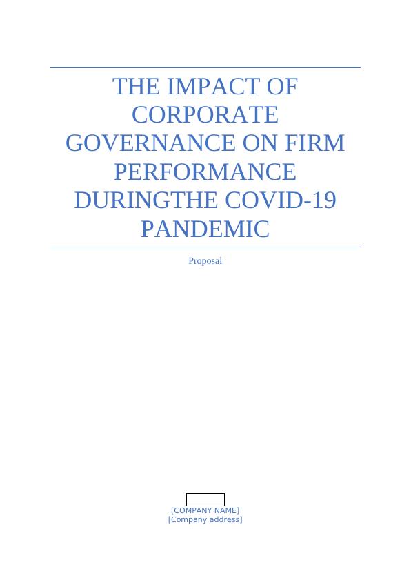 Impact of Corporate Governance on Firm Performance During COVID-19_1