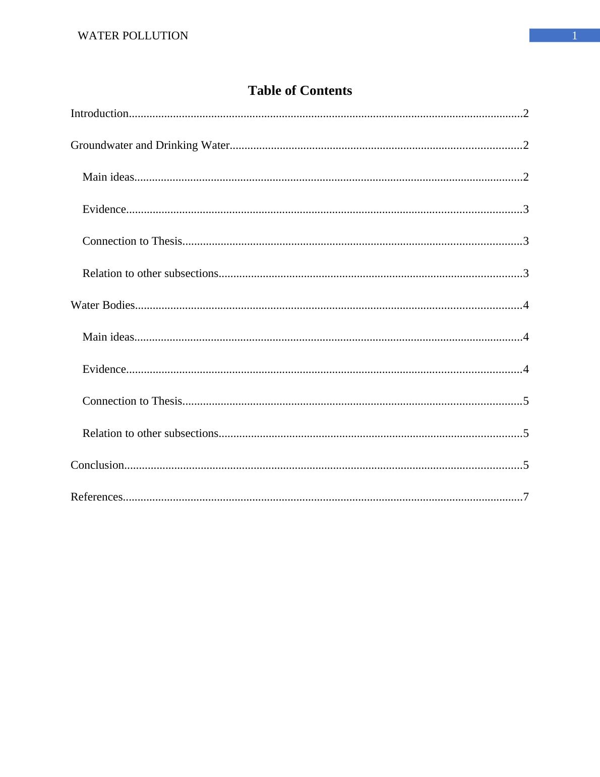 water pollution assignment pdf free download