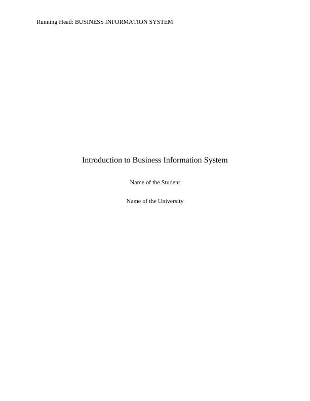 Introduction to Business Information System_1