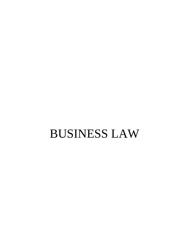 Business Law and Nature of Legal System - Assignment_1