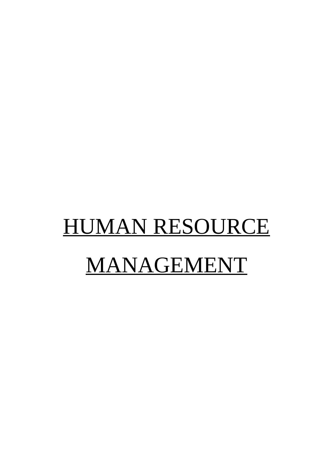 Human Resource Management | Introduction_1