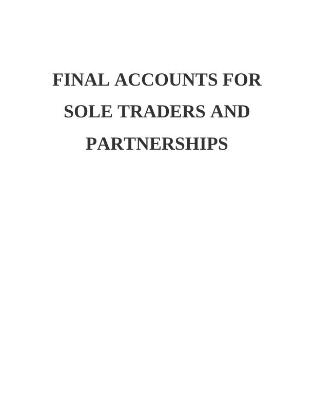 Final Accounts for Sole Traders & Partnerships_1